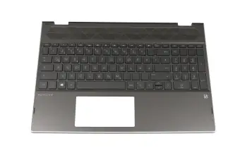 L20849-041 original HP keyboard incl. topcase DE (german) black/black with backlight