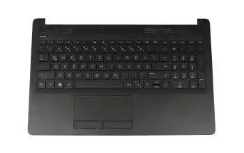 L20387-041 original HP keyboard incl. topcase DE (german) black/black (Diamond pattern)