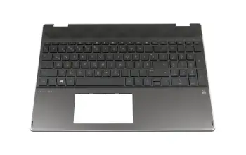 L51520-041 original HP keyboard incl. topcase DE (german) black/black with backlight