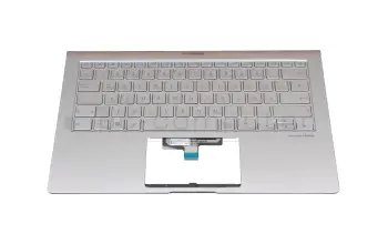 90NB0JQ4-R32GE0 original Asus keyboard incl. topcase DE (german) silver/silver with backlight