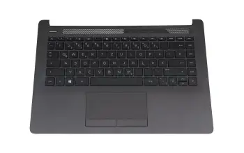 L44060-041 original HP keyboard incl. topcase DE (german) black/grey