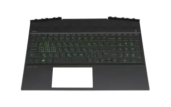 L58826-261 original HP keyboard incl. topcase RU (russian) black/black with backlight