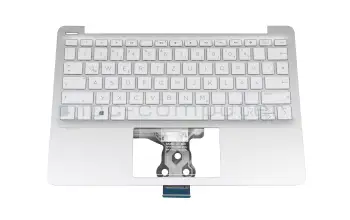 L47473-041 original HP keyboard incl. topcase DE (german) white/silver