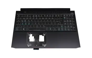 6B.Q7XN2.014 original Acer keyboard incl. topcase DE (german) black/white/black with backlight (Connection cable 29mm)