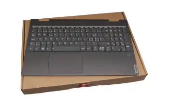 5CB0U43807 original Lenovo keyboard incl. topcase CH (swiss) grey/grey with backlight