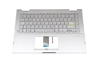 90NB0S12-R31GE0 original Asus keyboard incl. topcase DE (german) silver/silver with backlight