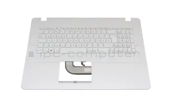 90NB0EV3-R35GE0 original Asus keyboard incl. topcase DE (german) white/white