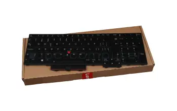 5N20W68275 original Lenovo keyboard CH (swiss) black/black matte with backlight and mouse-stick