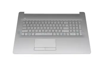 L929790-041 original HP keyboard incl. topcase DE (german) silver/silver with backlight TP/without DVD