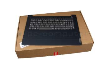 Keyboard incl. topcase DE (german) grey/blue (Fingerprint) original suitable for Lenovo IdeaPad 3-17IIL05 (81WF)