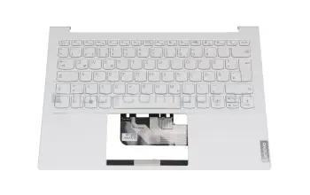 5CB1B07997 original Lenovo keyboard incl. topcase DE (german) white/white with backlight