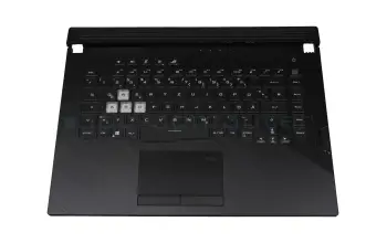 90NR01J3-R31GE0 original Asus keyboard incl. topcase DE (german) black/transparent/black with backlight