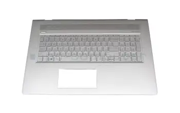 925477-B31 original HP keyboard incl. topcase US (english) silver/silver with backlight