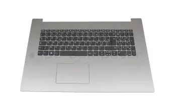5CB0R20185 original Lenovo keyboard incl. topcase FR (french) grey/silver with backlight (Platinum Grey)