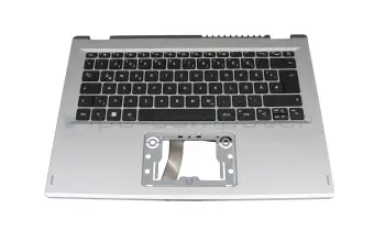 6B.KENN8.020 original Acer keyboard incl. topcase DE (german) black/silver