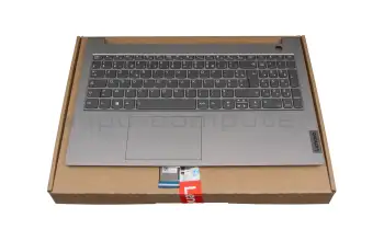 5CB1J09214 original Lenovo keyboard incl. topcase FR (french) black/grey with backlight