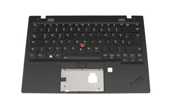 5M11H41876 original Lenovo keyboard incl. topcase DE (german) black/black with backlight and mouse-stick