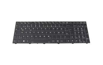 Keyboard DE (german) black/black with backlight RGB suitable for Nexoc BJ5 50IO 23V1 (NJ56PU)