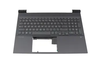 M54738-051 original HP keyboard incl. topcase FR (french) silver/black with backlight