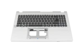 Keyboard incl. topcase DE (german) black/silver (using a special key) original suitable for Acer Extensa 15 (EX215-57)