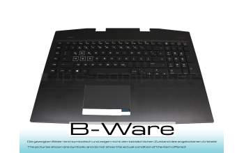 T0007R Keyboard incl. topcase DE (german) black/black with backlight b-stock