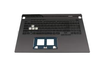 90NR08J4-R32GE1 original Asus keyboard incl. topcase DE (german) black/transparent/black with backlight (RGB 4-zone)