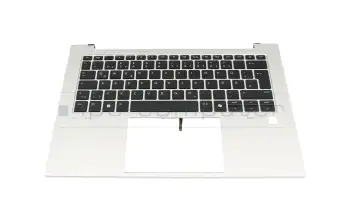 N93653-041 original HP keyboard incl. topcase DE (german) black/silver with backlight