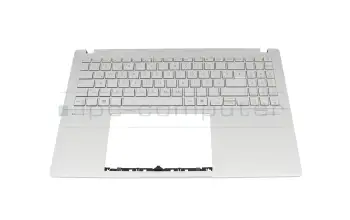 90NB14C3-R31GE0 original Asus keyboard incl. topcase DE (german) silver/silver with backlight
