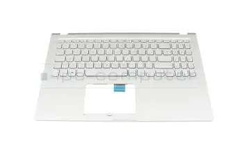 90NB0SR2-R32GE0 original Asus keyboard incl. topcase DE (german) silver/silver