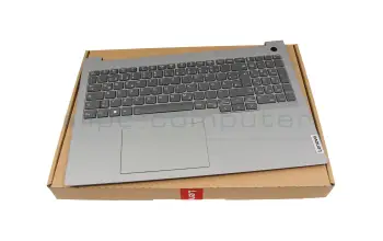 5CB1M48530 original Lenovo keyboard incl. topcase DE (german) grey/grey with backlight