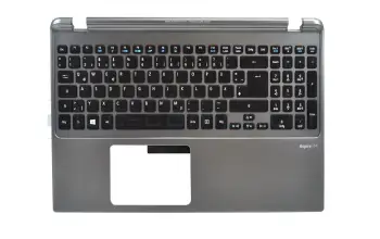 60.RZCN2.045 original Acer keyboard incl. topcase DE (german) black/silver with backlight