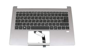 102-016M2LHA03 original Acer keyboard incl. topcase DE (german) black/grey with backlight