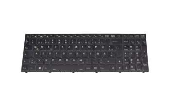 102-018H9LHA03 original Clevo keyboard DE (german) black/white/black matte with backlight