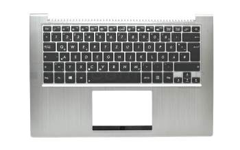 13GNPO1AM062-1 original Asus keyboard incl. topcase DE (german) black/silver with backlight