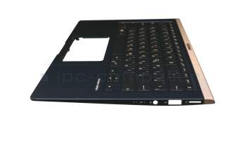 13N1-60A0J31 original Asus keyboard incl. topcase RU (russian) black/blue with backlight