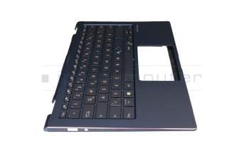 13N1-68A0P01 original Asus keyboard incl. topcase DE (german) black/blue with backlight
