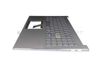 13N1-AUA0F11 original Asus keyboard incl. topcase DE (german) silver/silver with backlight