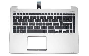 13NB0261AM1301 original Asus keyboard incl. topcase FR (french) black/silver