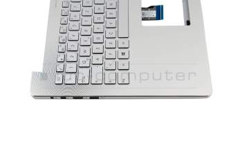 13NB07D1AM0421 original Asus keyboard incl. topcase DE (german) silver/silver with backlight