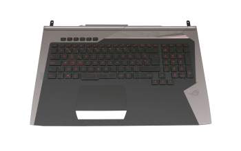13NB09Y0AP0631 original Asus keyboard incl. topcase BE (belgian) black/black/silver with backlight