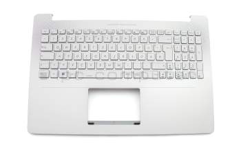 13NB0AU1AM0301 original Asus keyboard incl. topcase DE (german) silver/silver with backlight (for models with HDD)