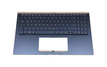 13NB0NM1P01011-1 original Aavid keyboard incl. topcase DE (german) blue/blue with backlight