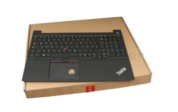 14354467 original Lenovo keyboard incl. topcase DE (german) black/black with backlight and mouse-stick