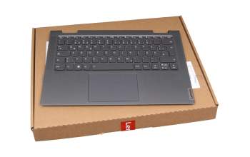 1CZ213006H original Lenovo keyboard incl. topcase DE (german) grey/grey with backlight