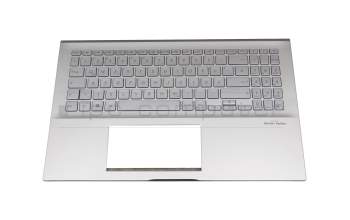 1KAHZZG007K original Asus keyboard incl. topcase DE (german) silver/silver with backlight