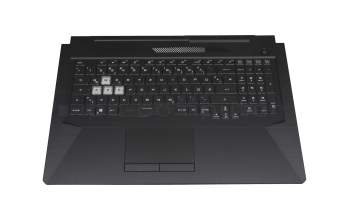 1KAHZZG008W original Asus keyboard incl. topcase DE (german) black/black with backlight