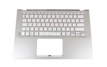 1KAHZZQ006K original Asus keyboard incl. topcase DE (german) silver/silver with backlight