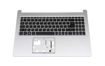 1KAJZZG062X original Quanta keyboard incl. topcase DE (german) black/silver with backlight