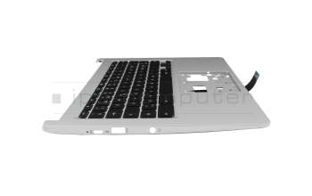 1KAJZZS065I original Acer keyboard incl. topcase CH (swiss) black/silver