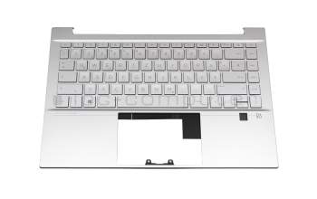 210321A-8 original HP keyboard incl. topcase DE (german) silver/silver with backlight